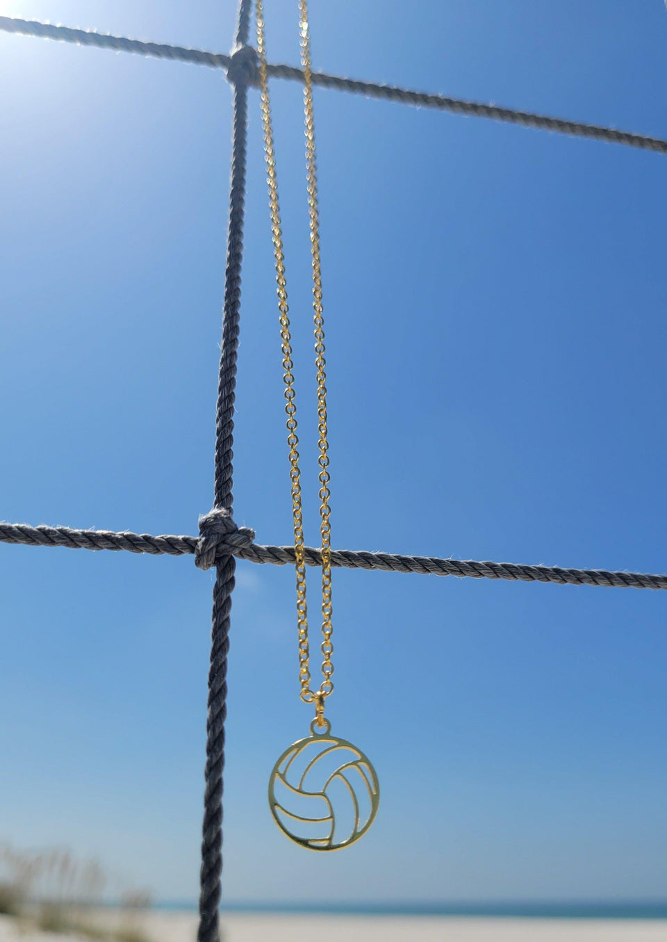 gold volleyball charm